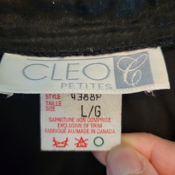 ❤️ 3 for $35 vintage cleo petites tailored vest  lace black size large - Picture 4 of 5